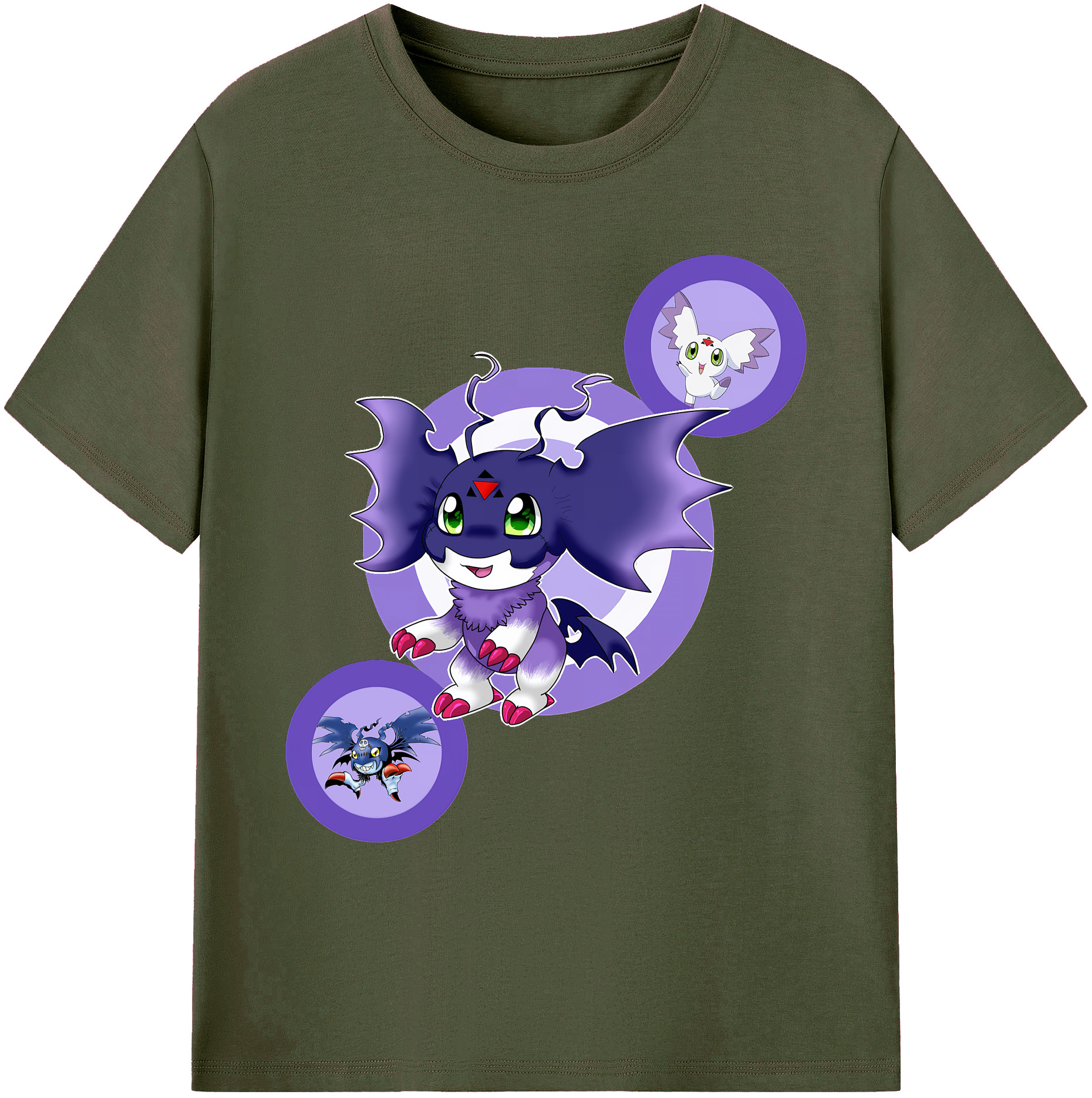 （画像用） Digimon デジタルモンスター/デジモン 綿100％ メンズ半袖Tシャツ｜肌触りやわらか＆通気性
